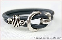 The Five Minute Leather Bracelet from HappyHourProjects.com