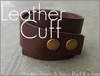 Leather Cuff Bracelet tutorial from the-red-kitchen.com